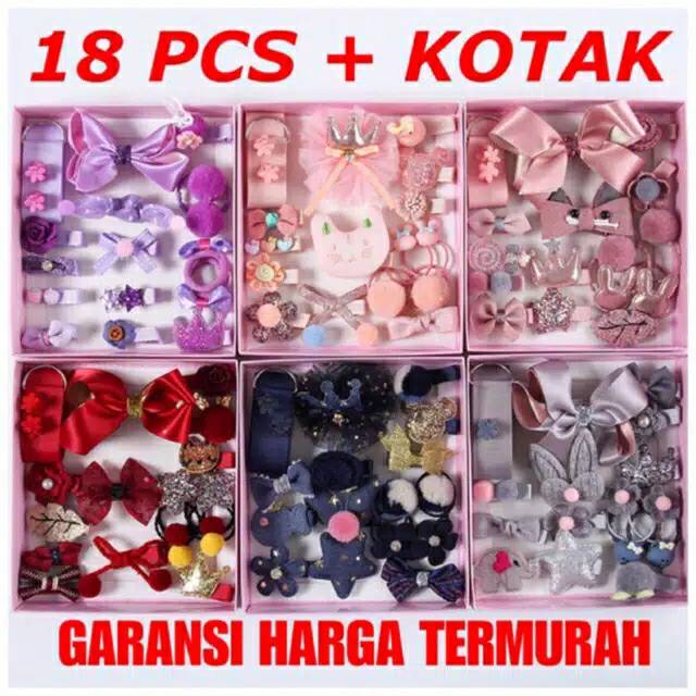 18 PCS JEPITAN RAMBUT PITA ANAK 1 SET Bandana Bayi headband bayi ikat rambut anak jepit rambut anak