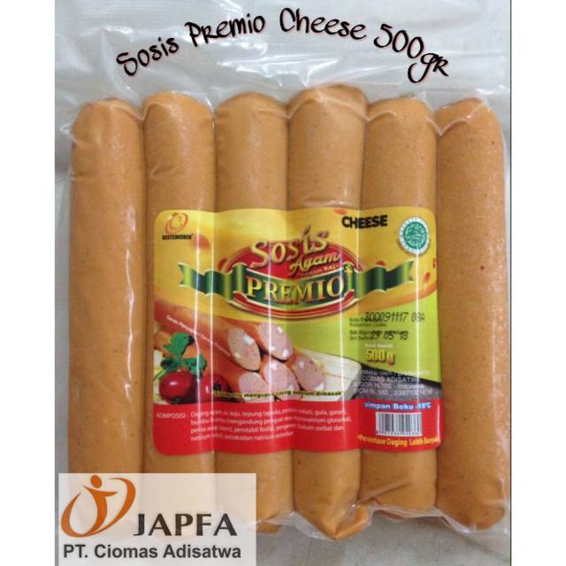 

Sosis Ayam Premio Cheese 500gr