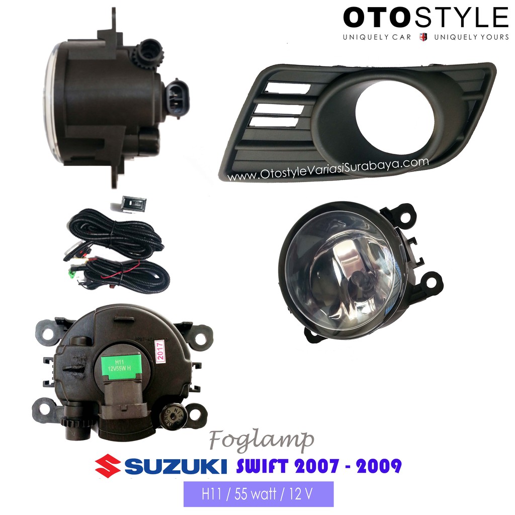 Foglamp Suzuki Swift set LENGKAP 2007 - 2009 / Fog Lamp SWIFT
