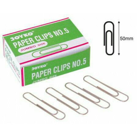 [Pak - 50 Buah] Joyko Paper Clip no. 5 Jumbo / Klip Kertas 50 mm