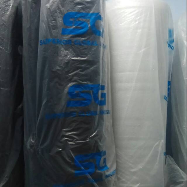 

Plastik kemasan bubble wrap uk 120cm x 50m warna hitam & putih
