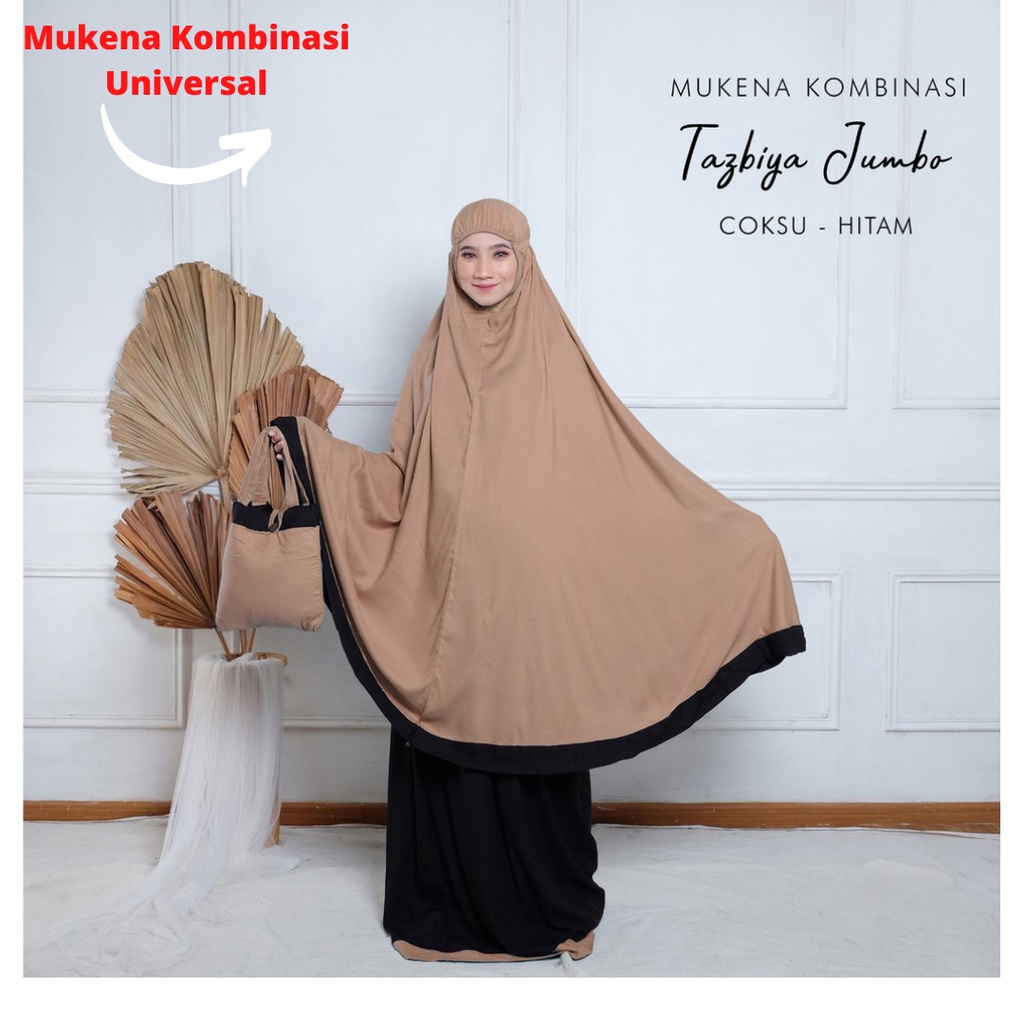 GROSIR 03 Mukena Dewasa Polos Kombinasi  Universal /  Mukena Kombinasi Salwa Tazbiya Dewasa Kombinas