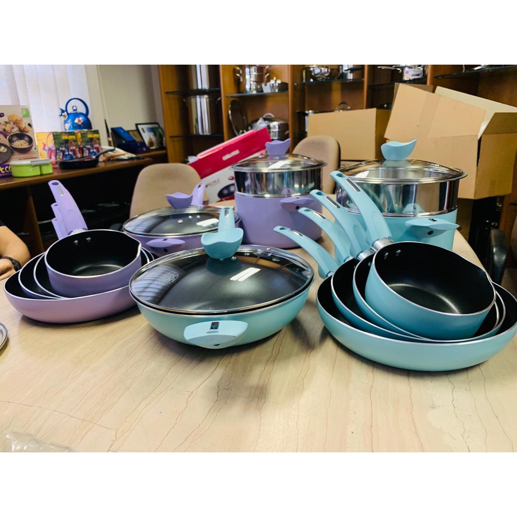 Supra cookware set 9 pcs Chef Renatta Moeloek set 9pcs cookware Pastel