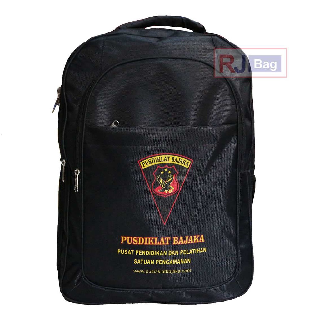 Orderan Ransel Custom Pusdiklat Bajaka Ransel Polo Hitam Backpack Kerja Bagus