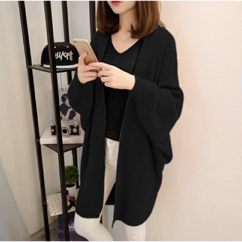 BAJU RAJUT ATASAN SCARLET LONG CARDI