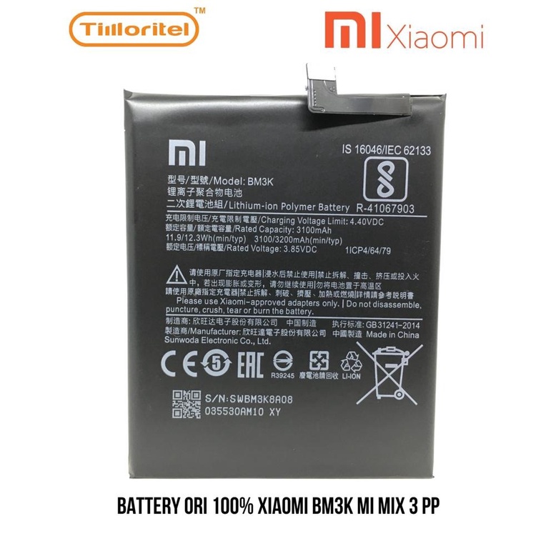 BATTERY  BATERAI BATRE XIAOMI BM3K / MI MIX 3 ORI