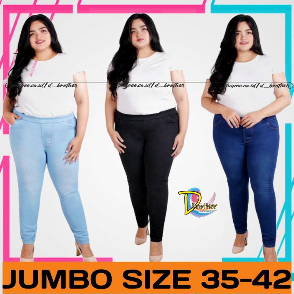 (31-42) RHIANA JEGGING JEANS JUMBO BIG SIZE WANITA CHUBBY | Legging Jeans Jumbo Jeans Skinny Big Size Jegging Jeans Melar