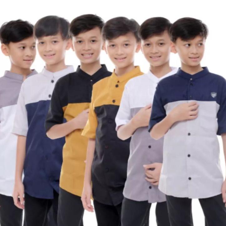 Harga Murah.. BAJU MUSLIM KEMEJA KOKO ANAK KURTA ANAK LAKI-LAKI TANGGUNG SD SMP MOTIF SOEPAL DUA WAR