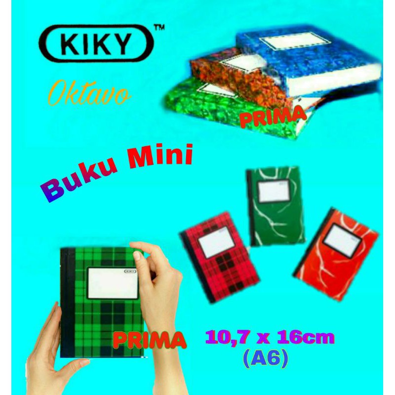 

BUKU MINI / HARDCOVER A6 / NOTES A6 / BUKU OKTAVO KIKY 100 LEMBAR (KERTAS TEBAL)