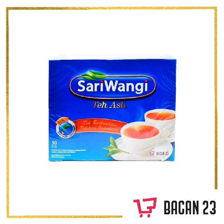 Teh Asli Sariwangi ( Isi 50 Pcs ) / Teh Celup Sari Wangi - Teh Seduh / Bacan 23 - Bacan23