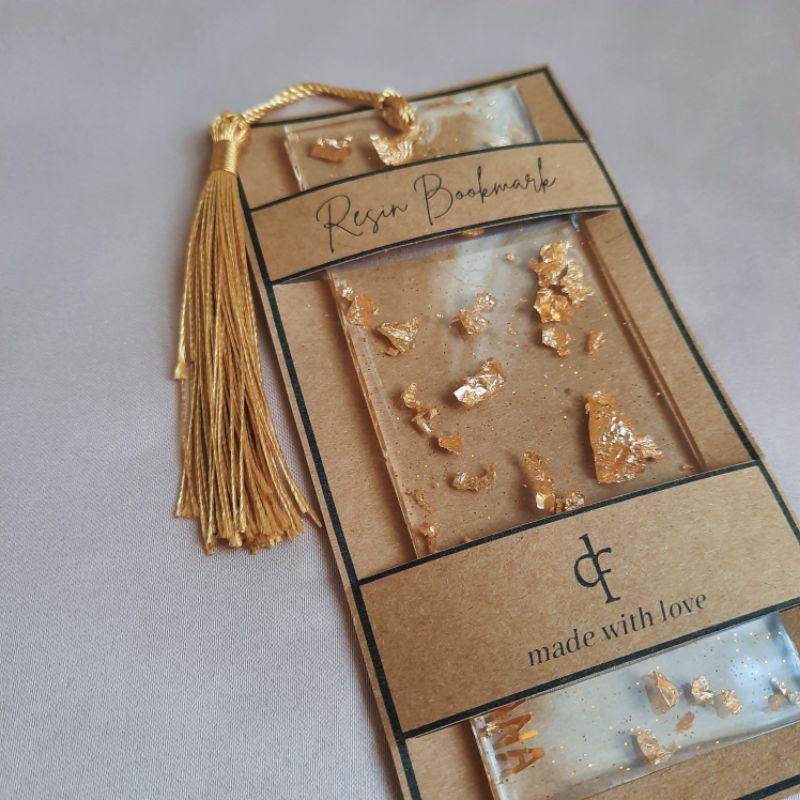 

Resin Bookmark (Foil Flakes series) - Pembatas Buku Handmade - aesthetic lucu souvenir custom nama