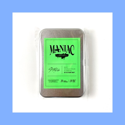 STRAY KIDS TIN CASE STICKER PACK WORLD TOUR MANIAC IN SEOUL GOODS MD - STRAY KIDS OFFICIAL MERCH - K