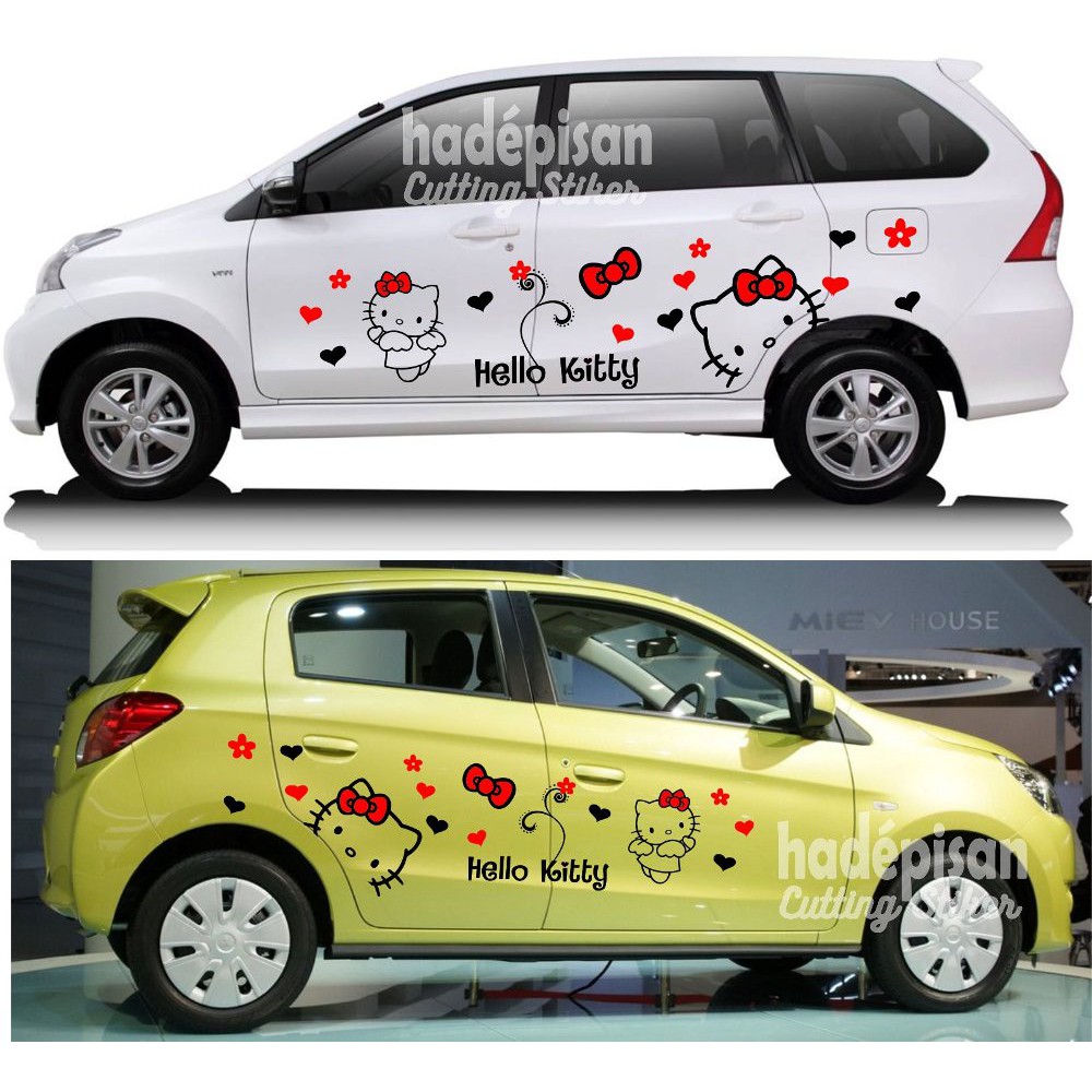 STIKER MOBIL HELLO KITTY CUTTING STICKER BODY MOBIL HELLO KITTY TERLARIS Shopee Indonesia