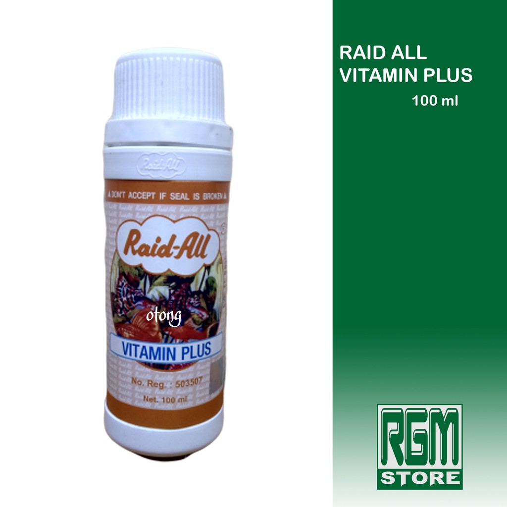 Raid All Vitamin Plus Cair Khusus Ikan aquarium aquascape 100ml murah