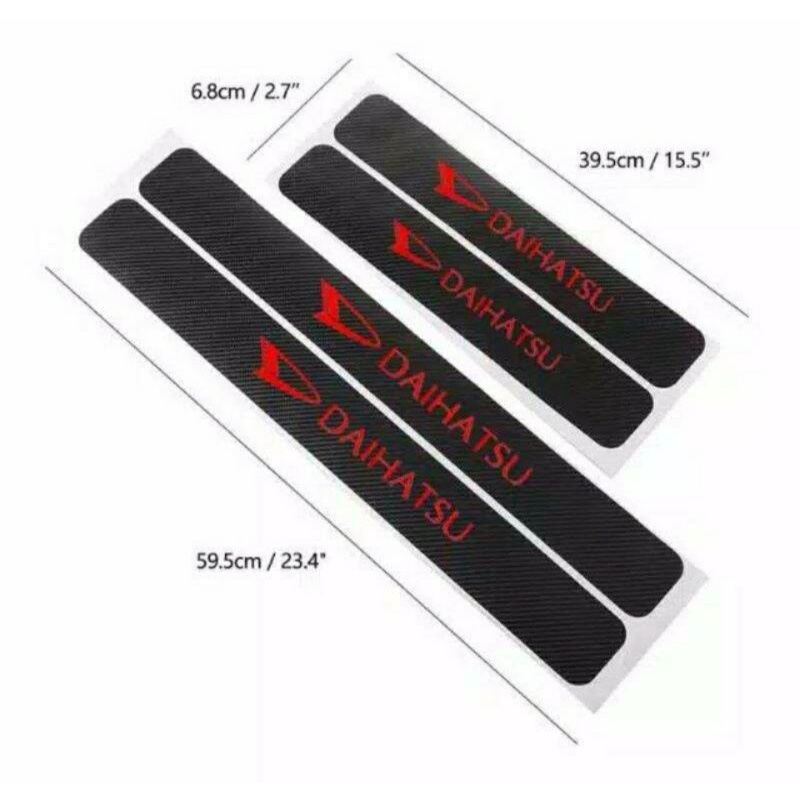 4PCS/Set Door Sill Protector/stiker pelindung Pijakan mobil