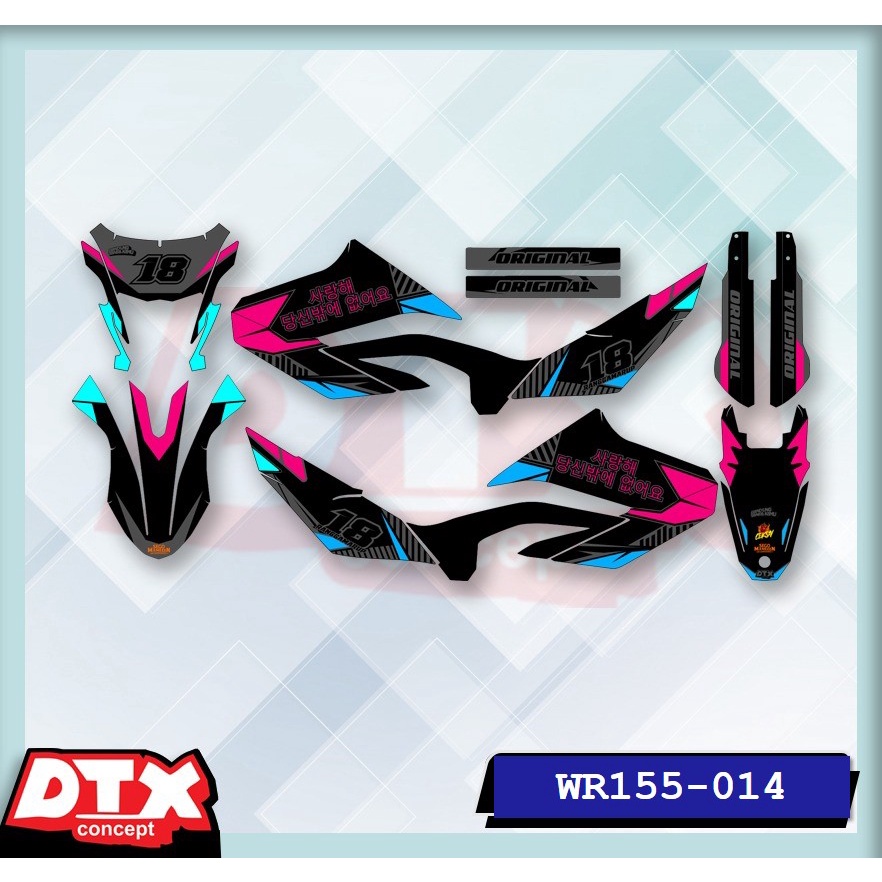 decal wr155 full body decal wr155 decal wr155 supermoto stiker motor wr155 stiker motor keren stiker motor trail motor cross stiker variasi motor decal Supermoto YAMAHA WR155-014