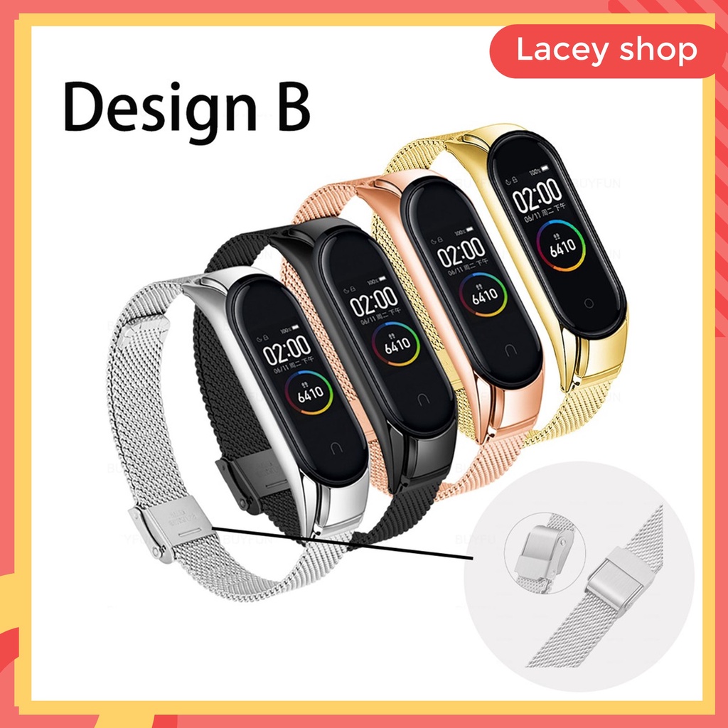 Strap Metal Xiaomi Band 3 4 5 6 Gelang Stainless Steel