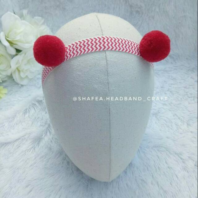 Headband Bandana Nylon Usa Pom-Pom Zee