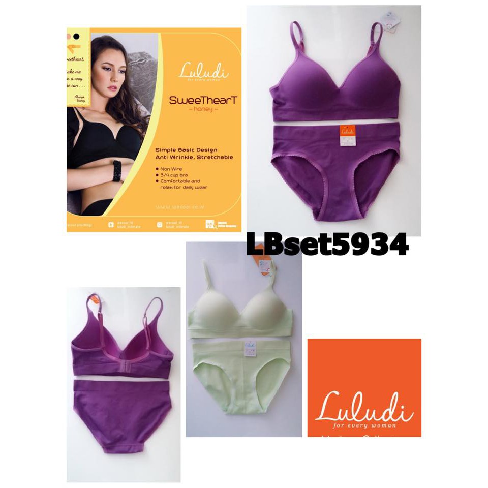 Bra 5934 SET Luludi by Wacoal  34BC 36ABC tanpa kawat