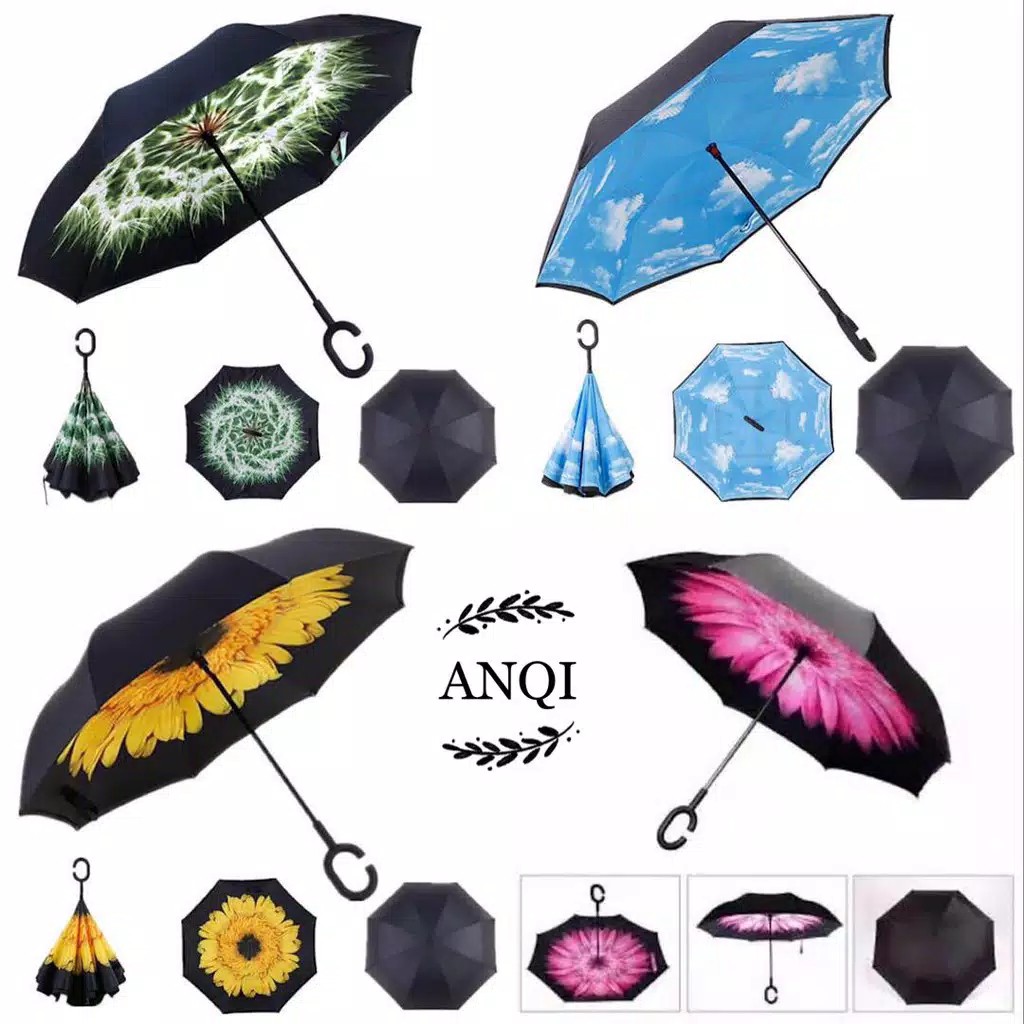 Lcx Payung Terbalik / Down Umbrella/payung Terbalik Motif / Payung Motif