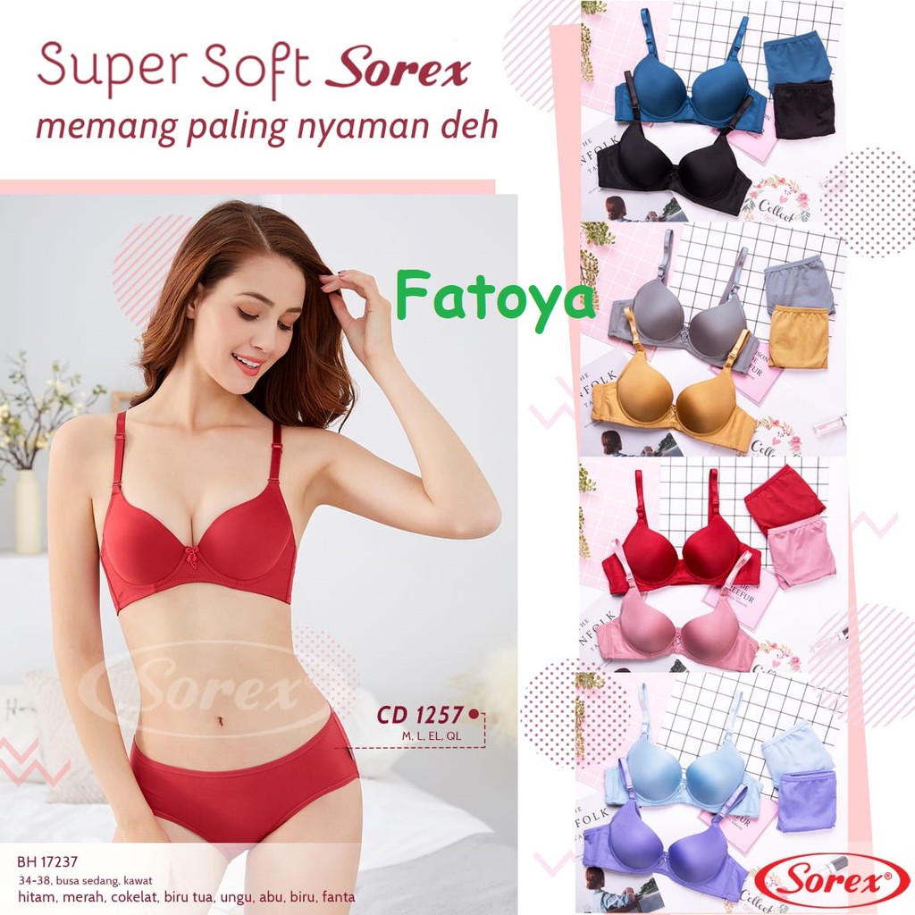 Sorex Bra Set Super Soft Kawat Busa Bra Cd Shopee Indonesia
