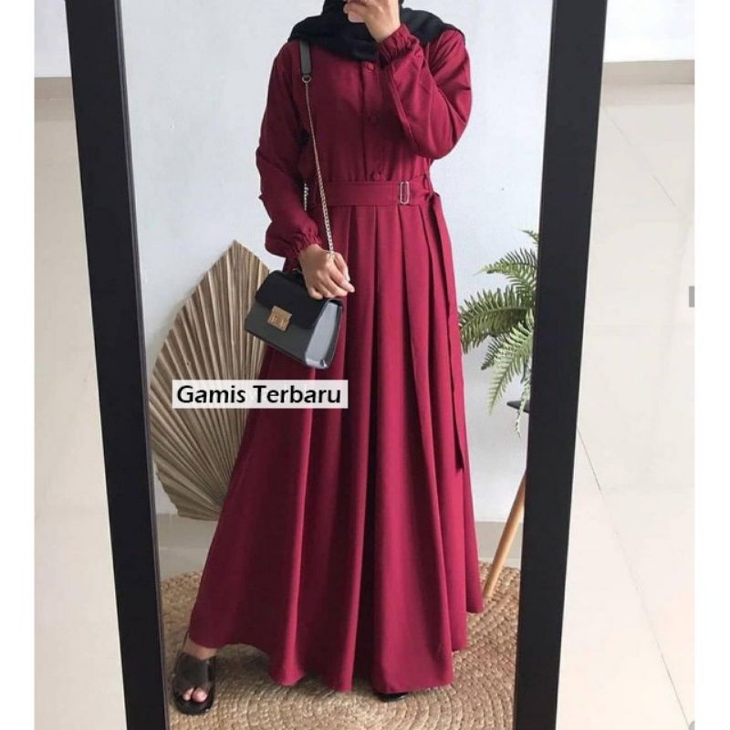 Elsa / Fashion Muslim Wanita / Gamis Lebaran Terbaru / Busui  / Baju Lebaran / Gamis Dress Wanita-8