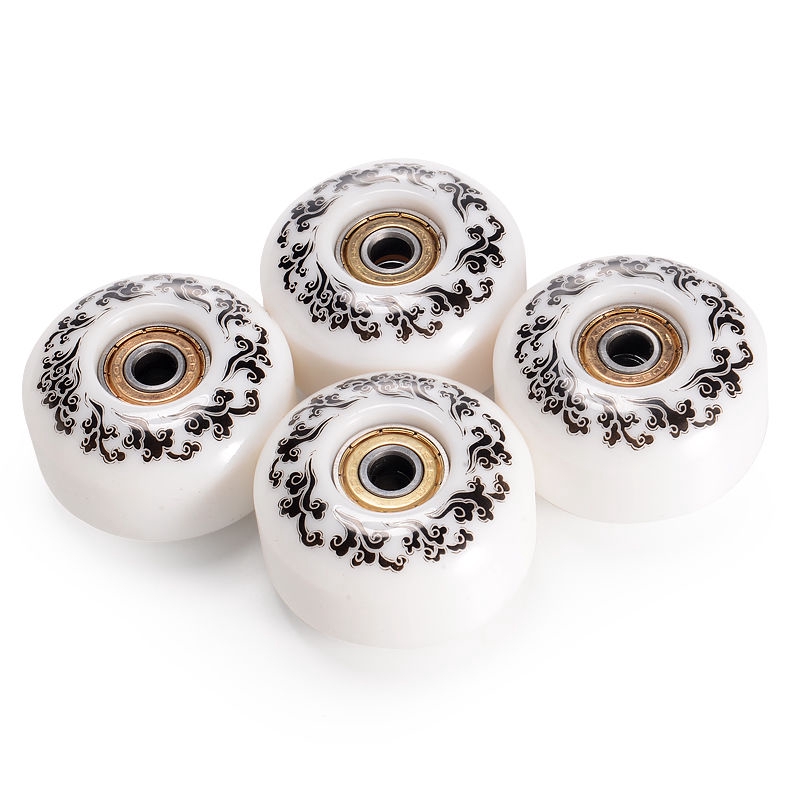 Set Roda skateboard Elastisitas Tinggi 100A Dengan rocker wheel Ganda Profesional