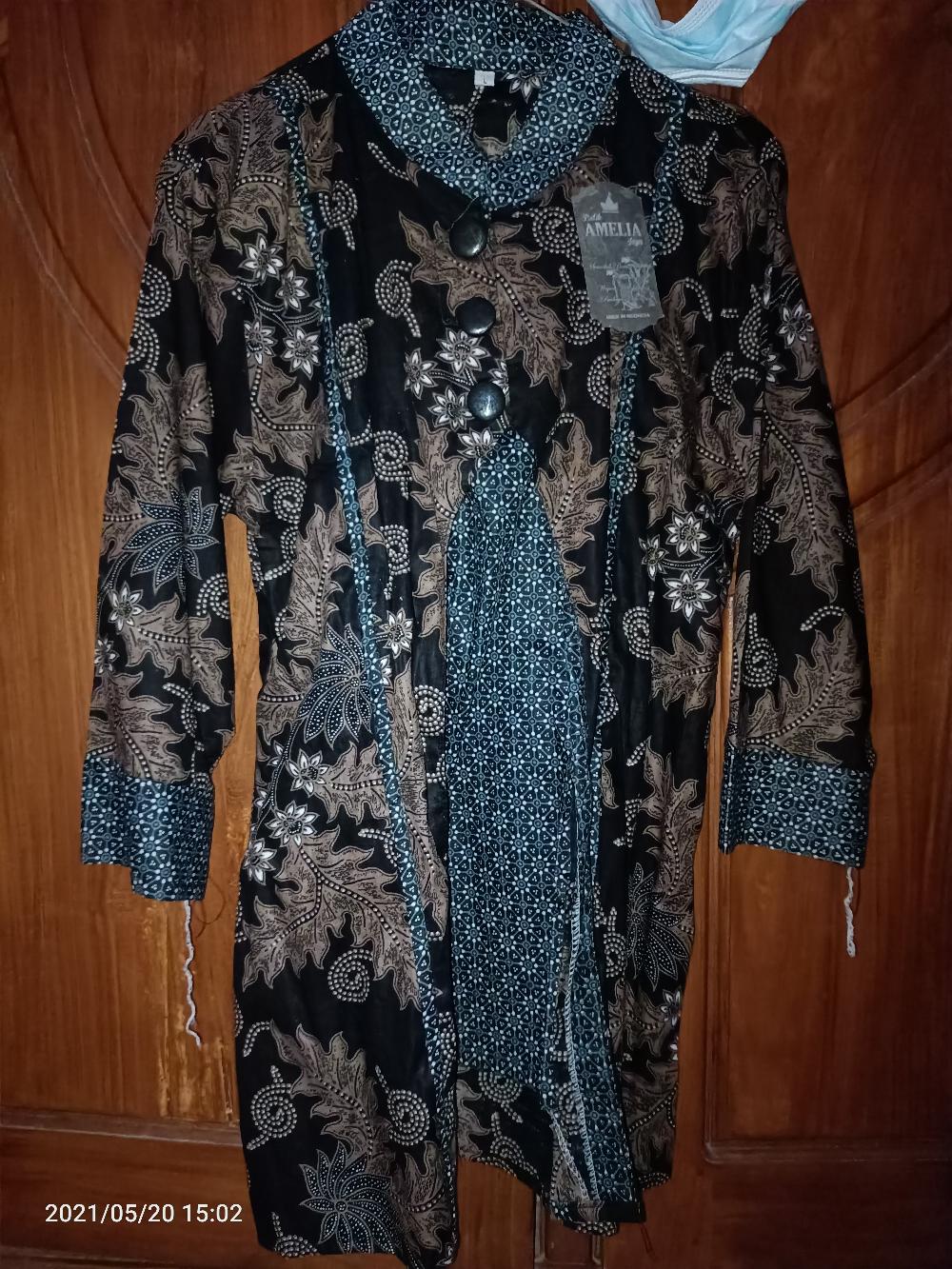 [ada Jumbo] Blus Davina Lawasan Daun #3 Batik Wanita Modern Formal Kondangan Kantoran Katun Halus
