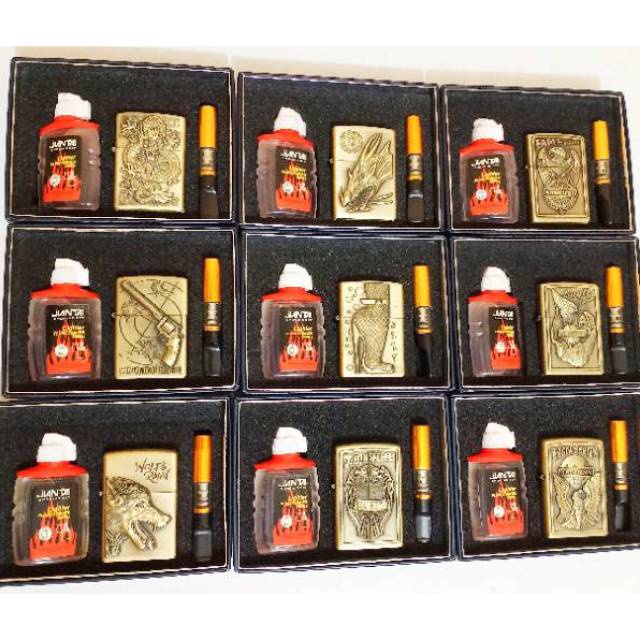 korek zp motif timbul set minyak plus pipa rokok grosiran