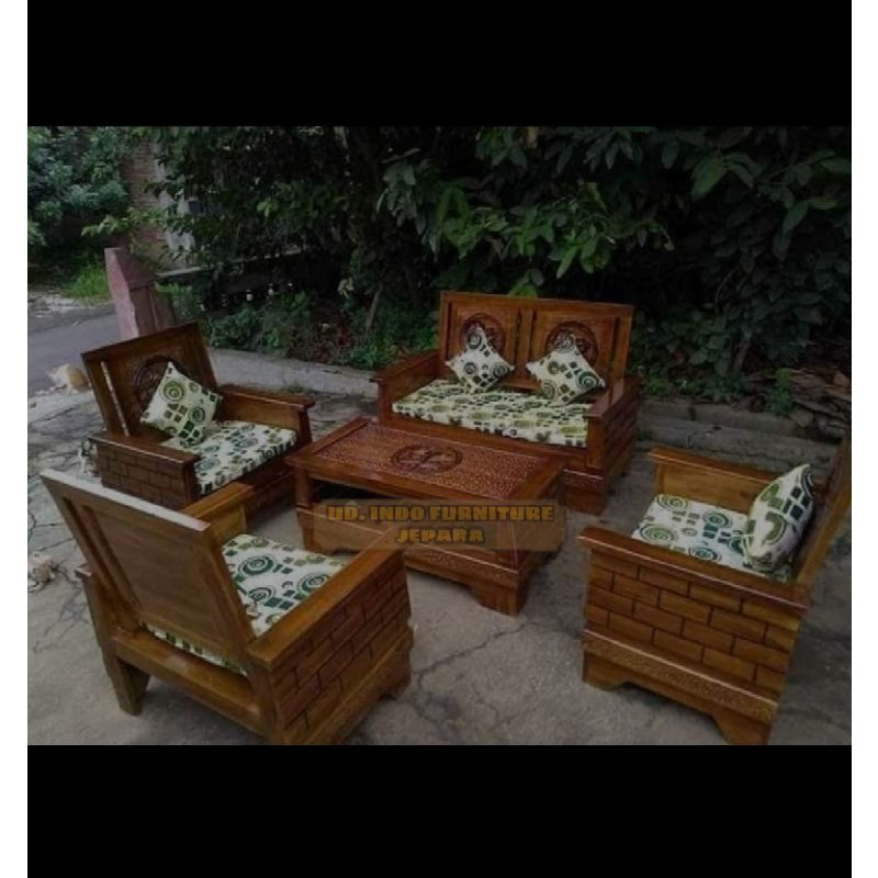 mebel murah kursi meja ruang tamu kayu jati jepara