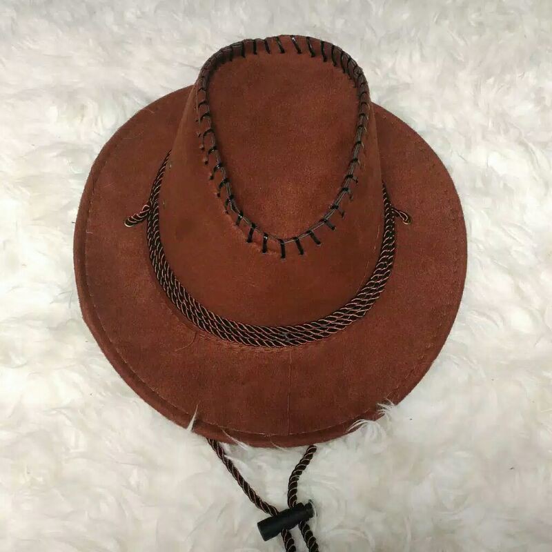 Topi Fedora Cowboy Dewasa Import Topi Cowboy Tambang / Topi cowboy / Topi Koboy