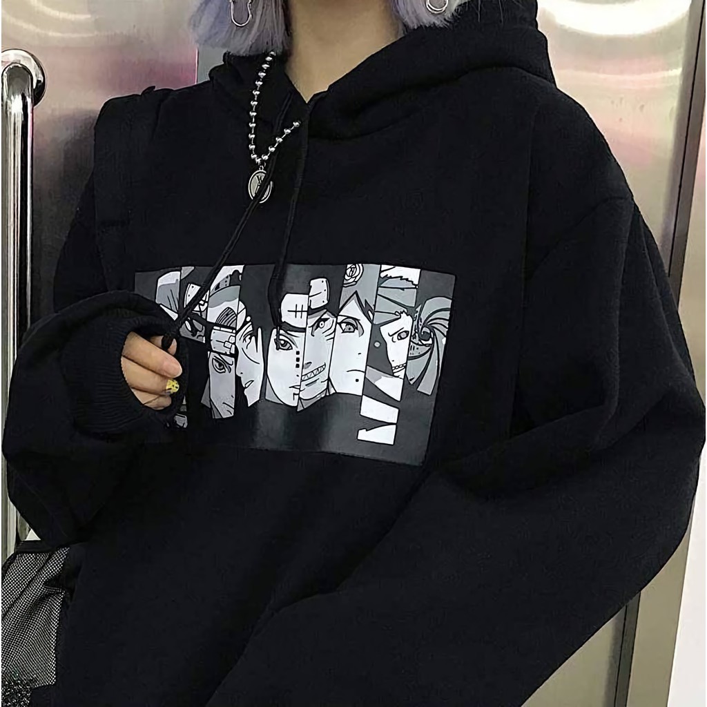 Sweater Oversized Akatsuki Organisation Streetwear Anime