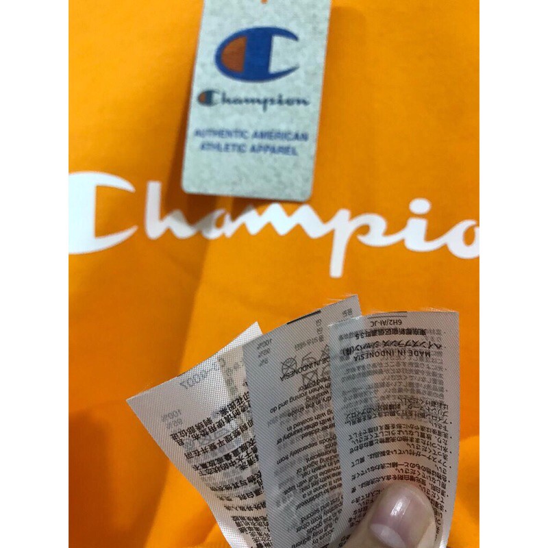 100% ORIGINAL CMT CREWNECK CHAMPION SCRIPT LOGO YELLOW