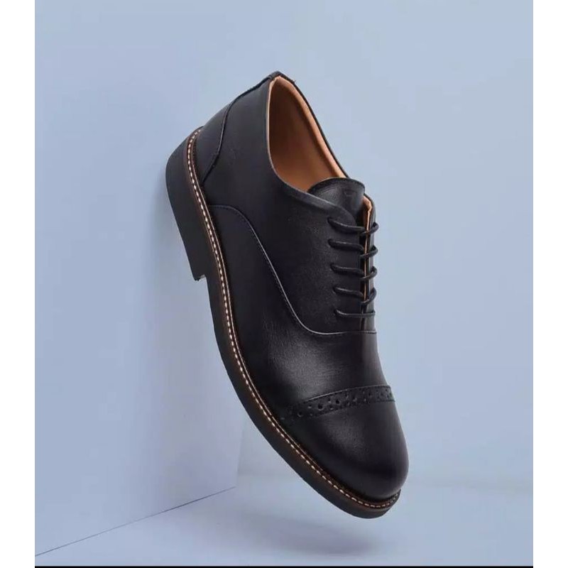 SEPATU SEMI PENTOFEL OXFORD FORMAL KULIT ASLI ELEGAN TRENDY REYLL JAZZ ORIGINAL