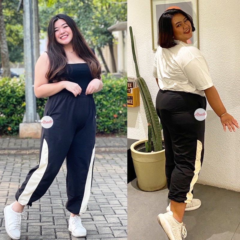 ATRACTIV Celana Training Jumbo Wanita Celana Olahraga Jumbo Celana Training Jogger Jumbo Celana Jogger Jumbo Wanita-3
