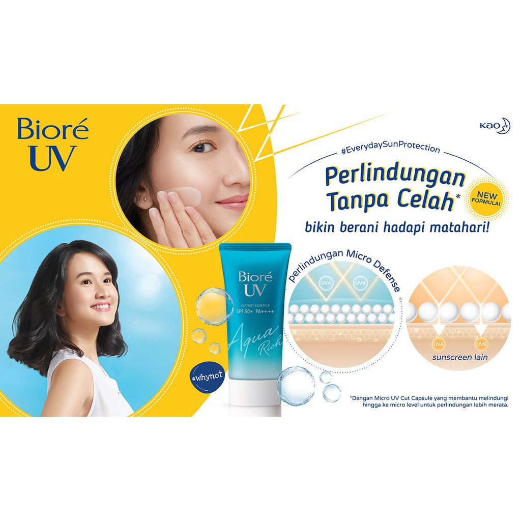 [DZS] BIORE UV AQUA RICH 50GR WATERY ESSENCE SPF 50+ GEL SPF50 SUNSCREEN SKINCARE SUNBLOCK