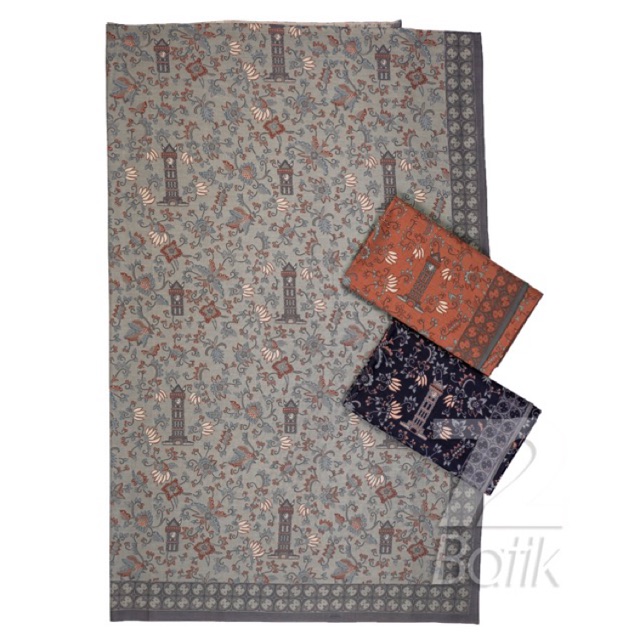 KAIN BATIK PREMIUM Bahan Katun Motif Jam Gadang Warna Hijau Grey Alam 727126 Cap 72 Jarik Jarit Samping Kebat Panjang Batik Katun Modern Premium Bahan Seragam Batik Pernikahan Kantor Keluarga Murah Kamen Jadi Batik Bali Lembaran