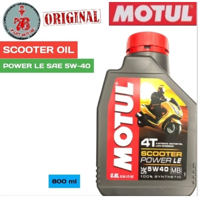 Motul oli  matic power le SAE 5w-40 0.8liter 100% original for all matic