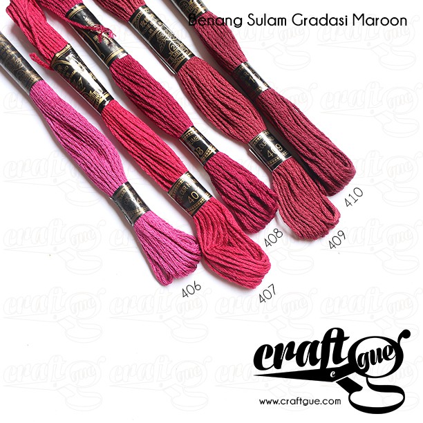 Benang Sulam (Rose) MAROON (Code 406-410)