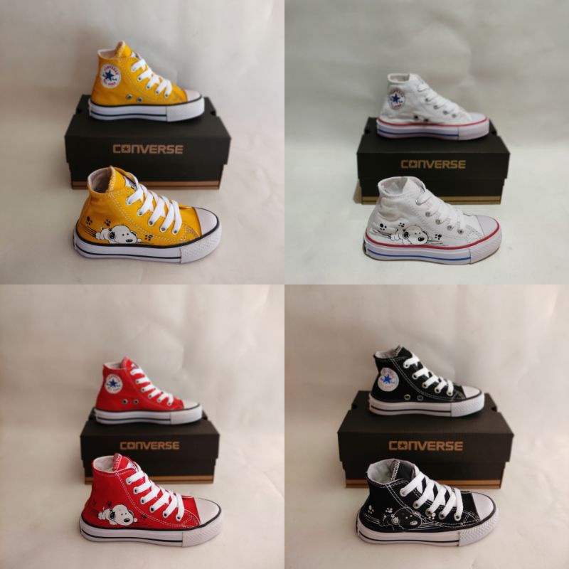 Sepatu Converse Unisex anak anak / Sepatu karakter Snoopy