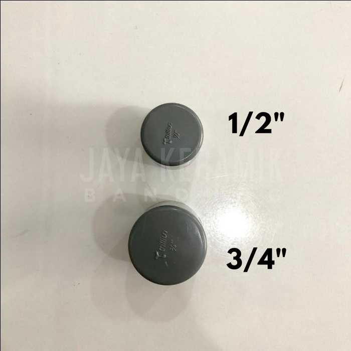 Dop Pipa 1/2 - 3/4 - 1 inch / Dop Pipa Trilliun | Tutup Pipa PVC