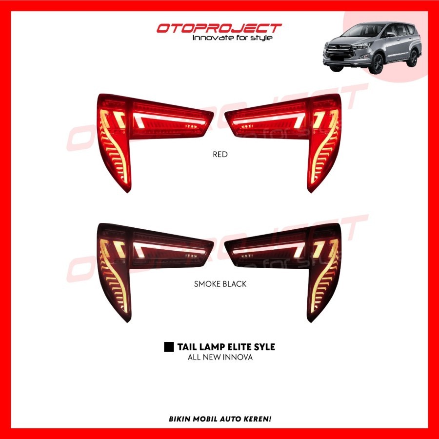 Stop Lamp All New Innova Reborn Elite Style Otoproject red and smoke