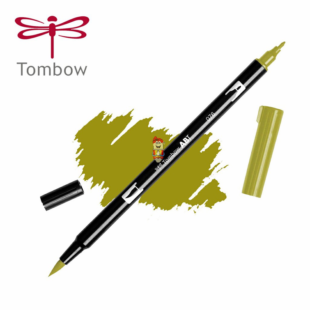 

Dual brush pen Tombow Art Marker ABT 076 Green Ochre