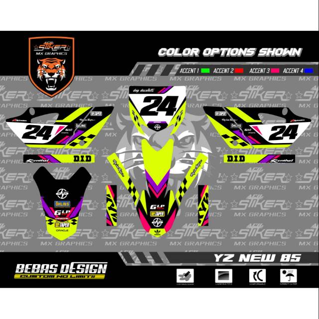 DECAL BEBEK YZ NEW 85