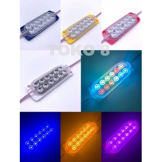 LED MODUL LAMPU 12 MATA SMD 2835 10438 12 VOLT DAN 24 VOLT ULTRASONIC WATERPROOF VARIASI NEON BOX