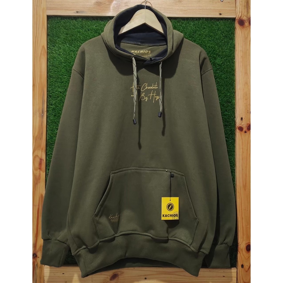 Hoodie Terbaru Big Size Original 100% Distro Bandung COD Switer Hodi Terlaris Bahan Katun Jaket Pria Warna Hijau Army Keren Sweater Hoodie Real Pict