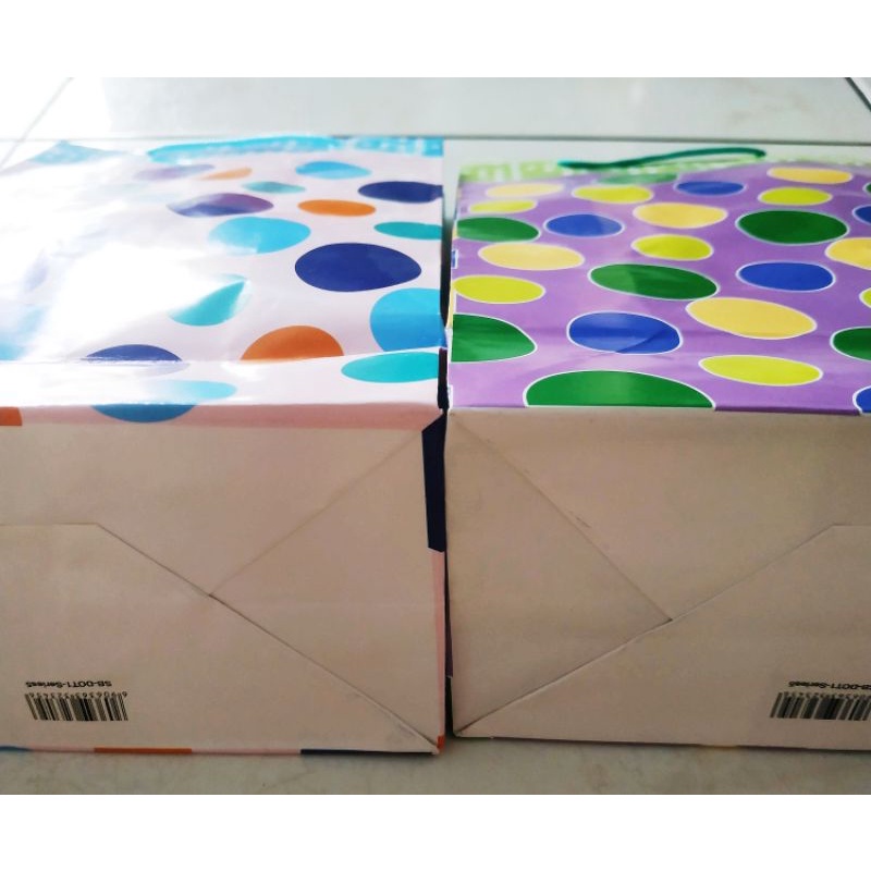 1Lusin tas ulang tahun paper bag goodie bag ulang tahun cprak HBD dan Polkadot-6