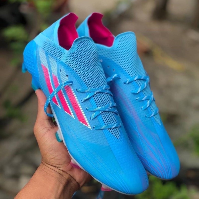 Sepatu Bola Adidas X Speedflow .1 Sky Blue Pink