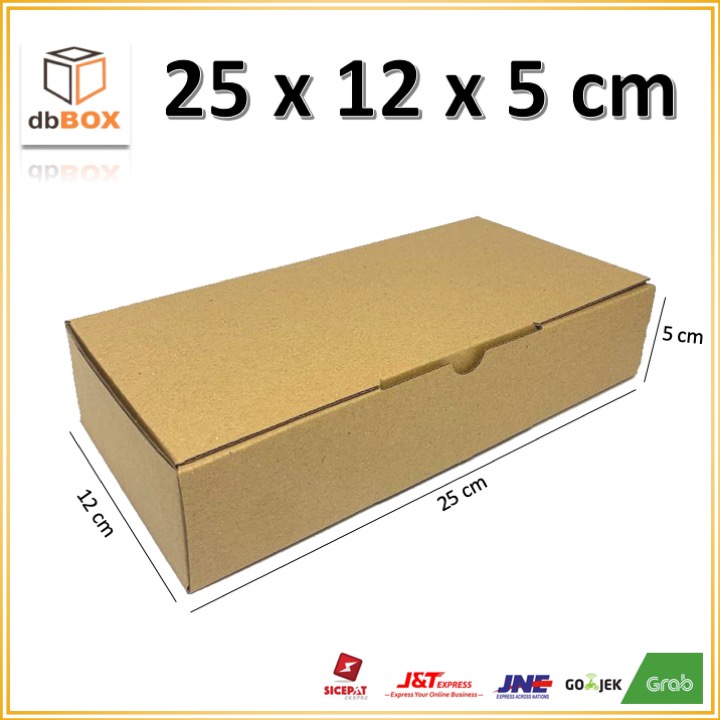 

Kardus 25 x 12 x 5 cm --box Die Cut dan easy usage--