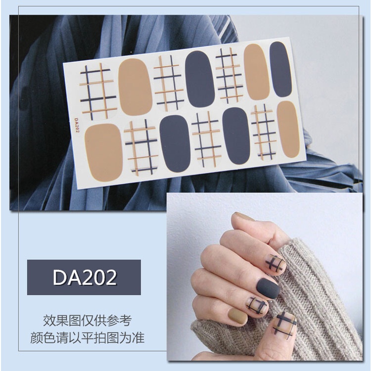 DA 14Pcs/Set Stiker Kuku Desain Bermotif High End Berlian Mutiara Permata Warna-Warni Untuk Tempel Tahan Air Tahan Lama Menicure Stickers Korea Self Adhesive Fashion Sticker kuku Full Aksesoris Dapat Kupas Mudah Digunakan Dan Dilepas Anti Air Nail Art